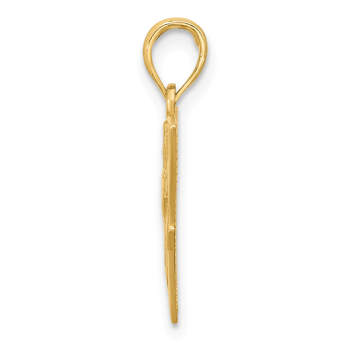 14K Polished Triangle Caduceus Charm-D5527