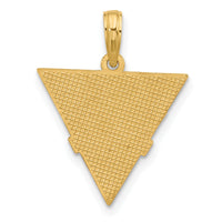 14K Polished Triangle Caduceus Charm-D5527