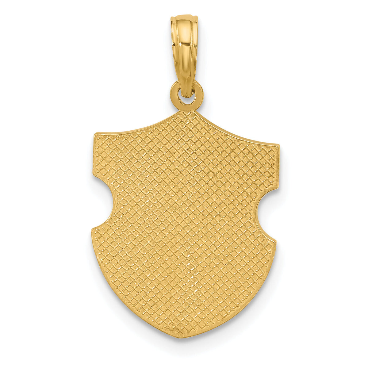 14KY Fancy Shield and Cross Charm-D5536