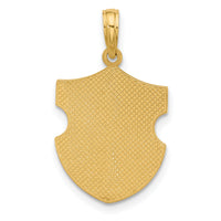14KY Fancy Shield and Cross Charm-D5536