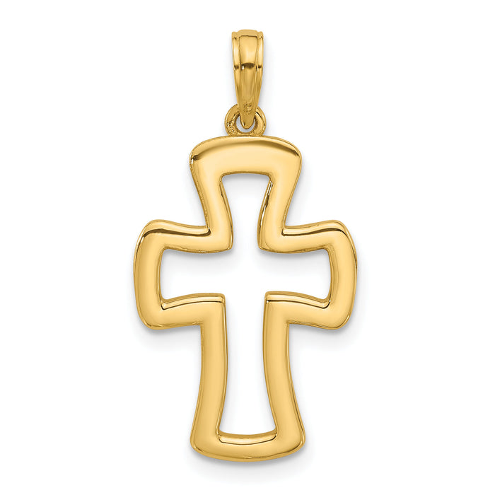 14k Fancy Cross Charm-D5554