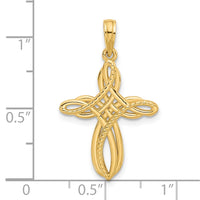 14KY Fancy Cross Charm-D5555