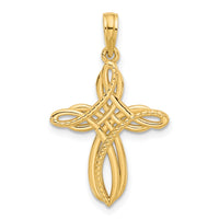 14KY Fancy Cross Charm-D5555