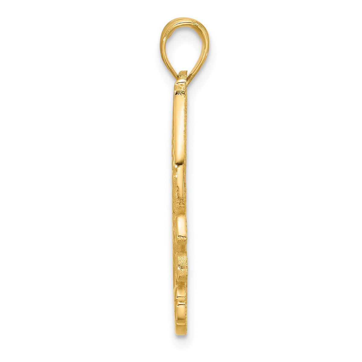14K Polished Fancy Seahorse Charm-D5566