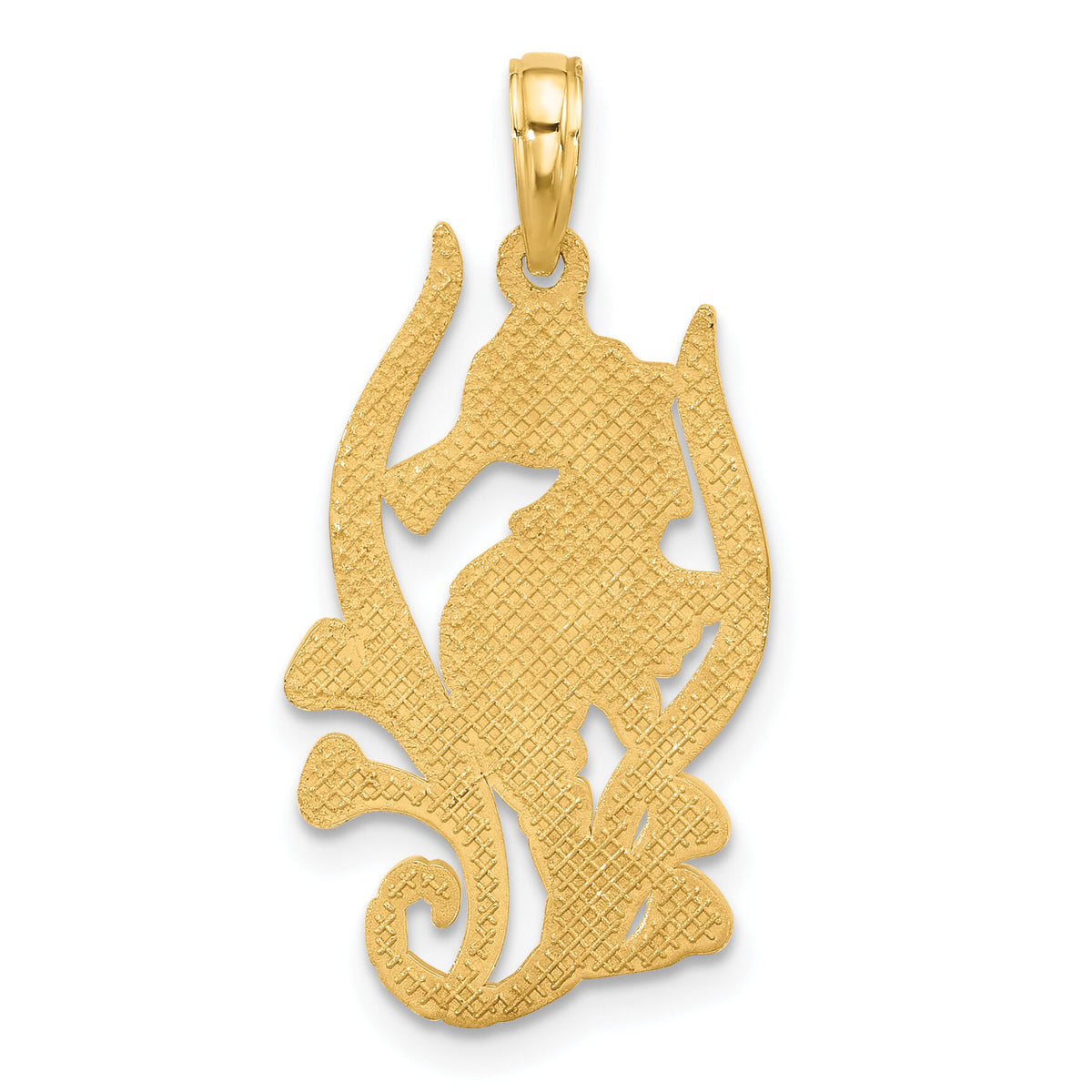 14K Polished Fancy Seahorse Charm-D5566