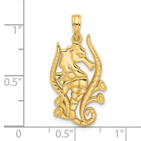 14K Polished Fancy Seahorse Charm-D5566