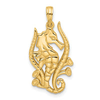 14K Polished Fancy Seahorse Charm-D5566