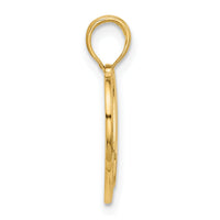 14K Polished Fancy Love Heart Charm-D5572