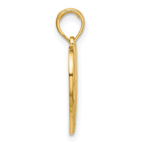 14K Polished HOPE Heart Charm-D5573