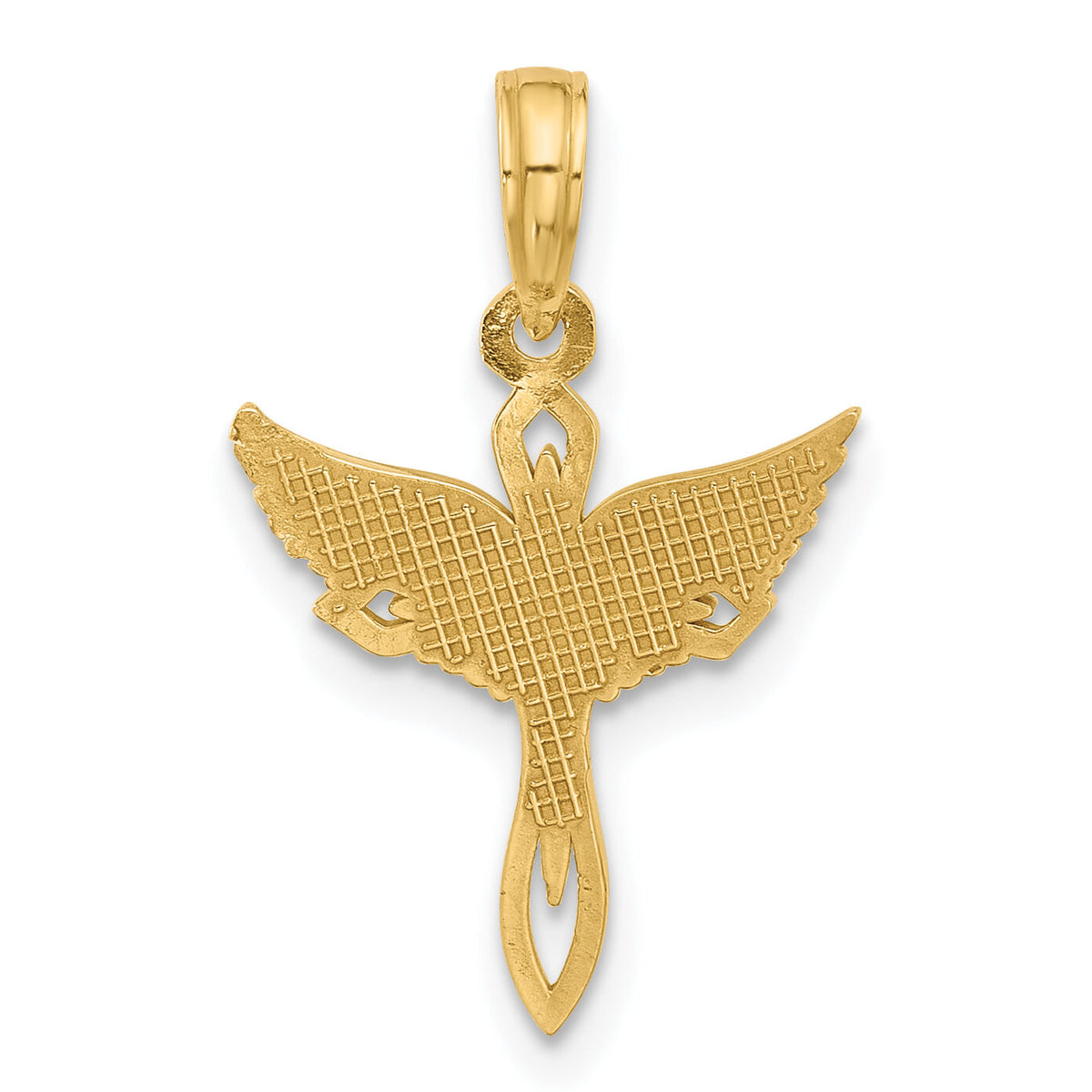 14KY Fancy Cross and Wings Charm-D5578