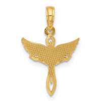 14KY Fancy Cross and Wings Charm-D5578