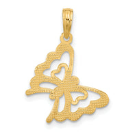 14K Polished Fancy Butterfly Charm-D5587