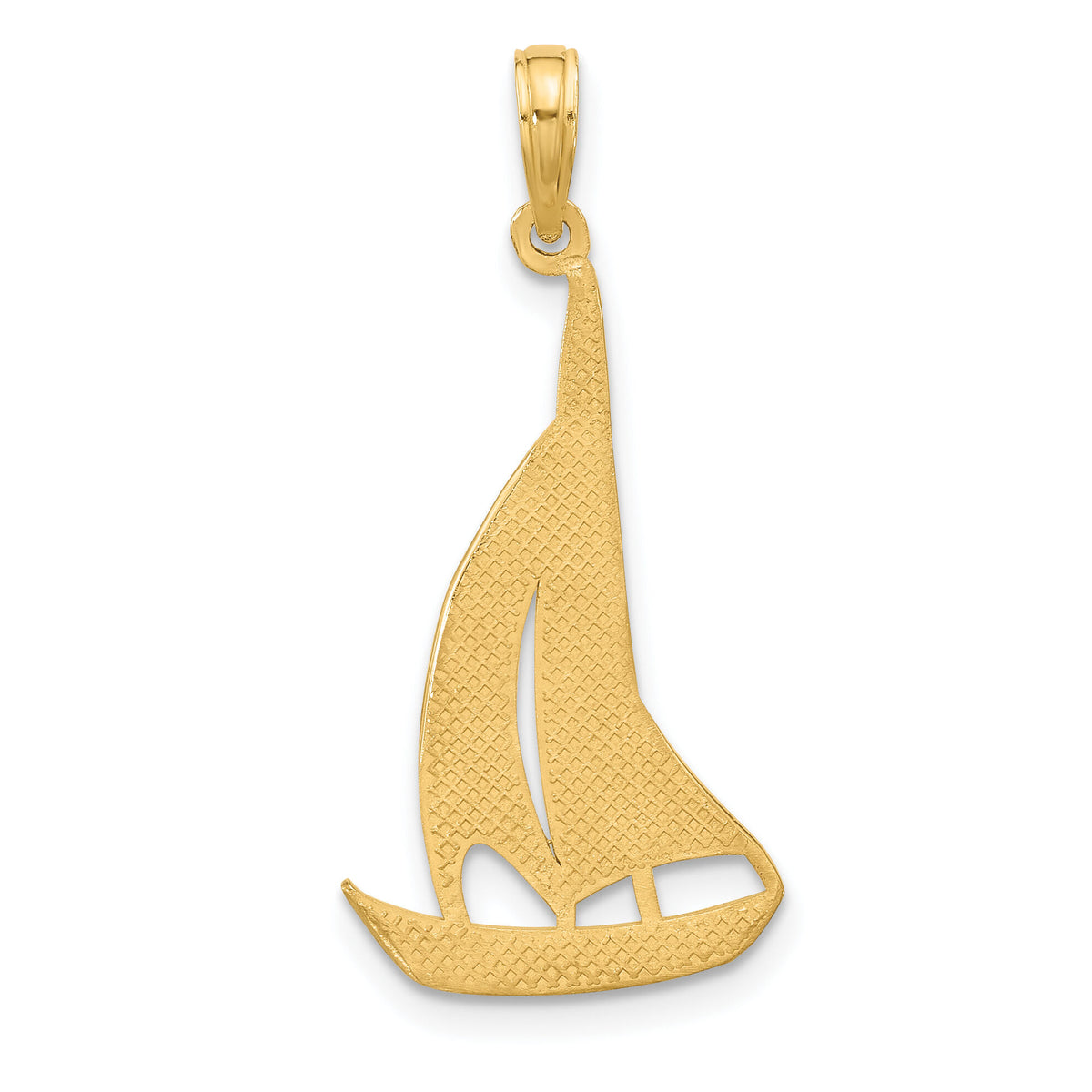 14K Polished Sailboat Charm-D5588