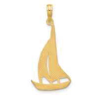 14K Polished Sailboat Charm-D5588