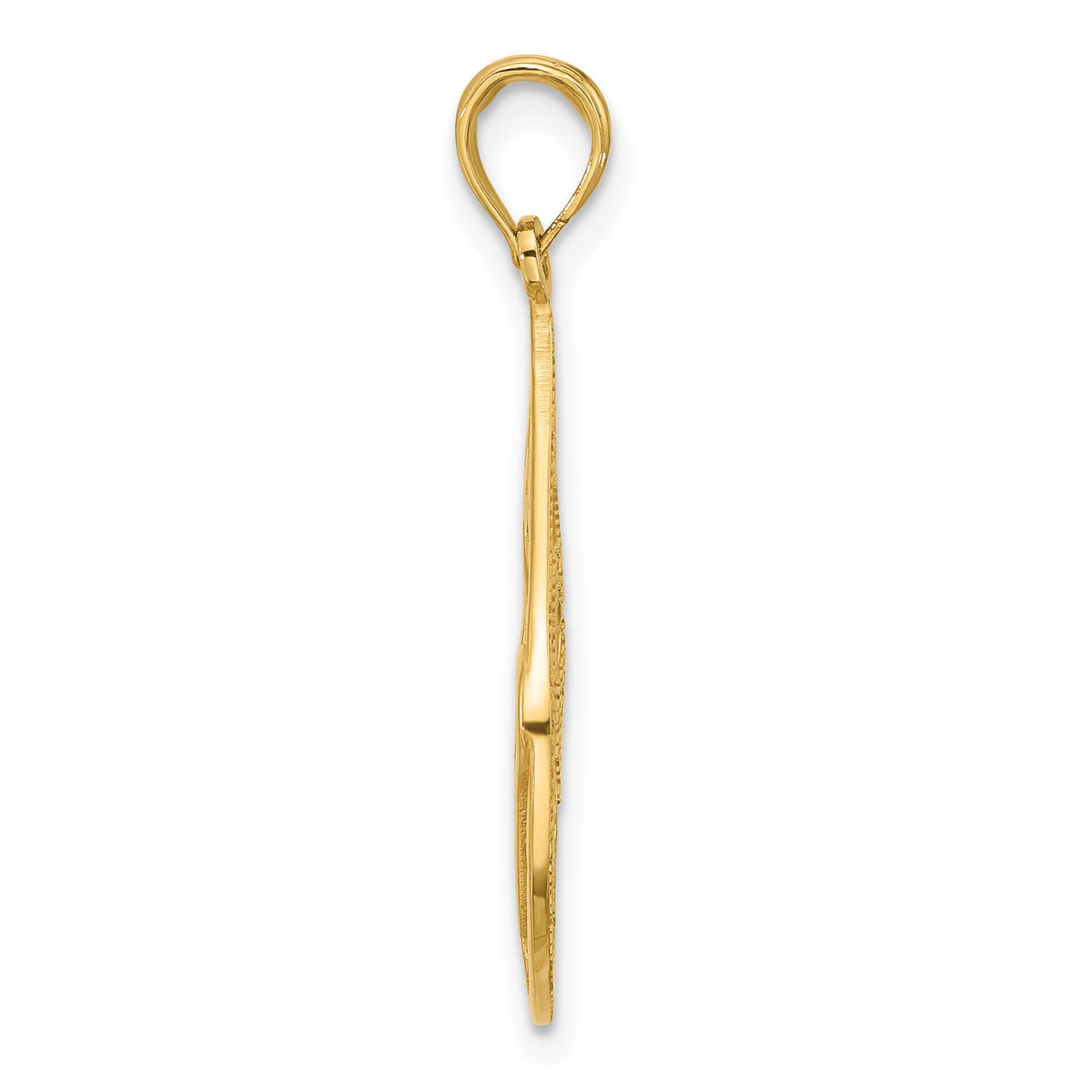 14K Polished Fancy Butterfly Teardrop Charm-D5595
