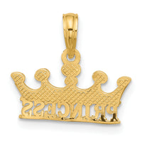 14K Polished PRINCESS Crown Charm-D5598