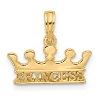 14K Polished PRINCESS Crown Charm-D5598