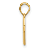 14K Polished Fancy EKG Heart Charm-D5601