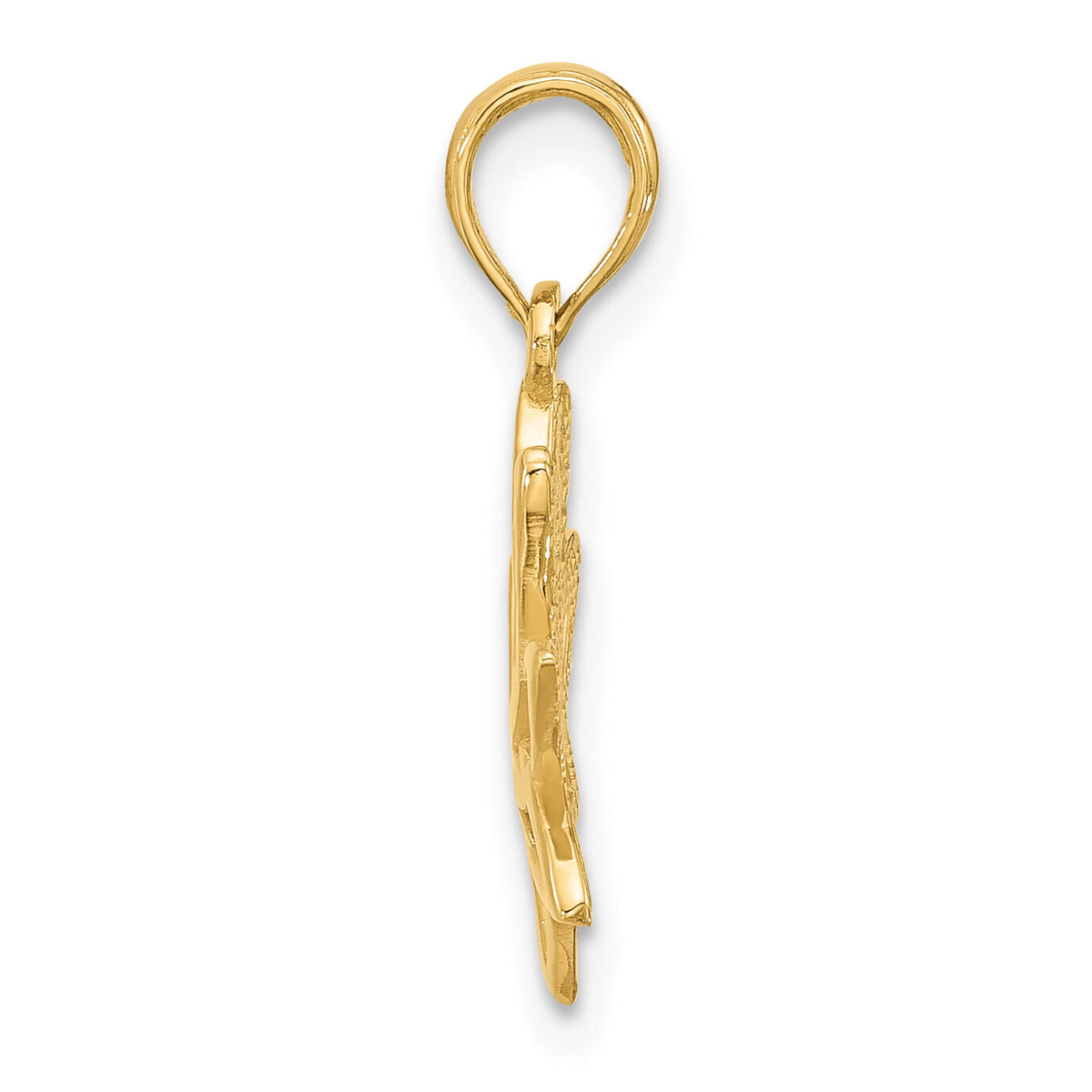 14K Polished Fancy Flower Charm-D5603