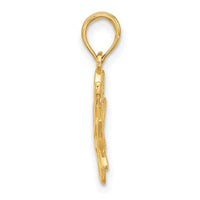 14K Polished Fancy Flower Charm-D5603