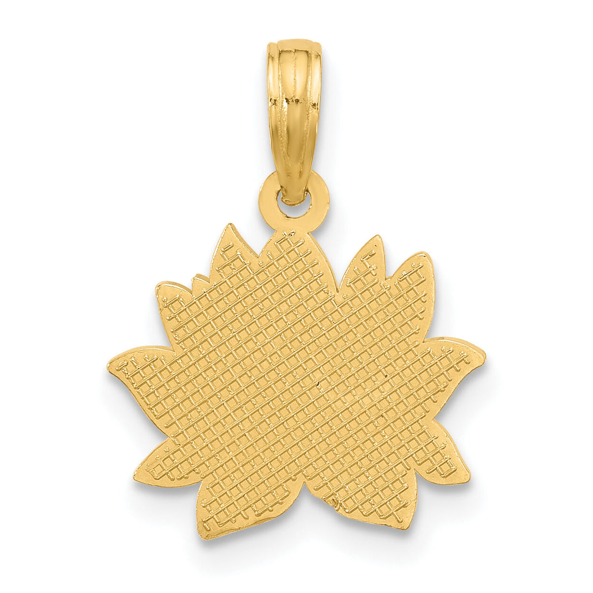 14KY Polished Flower Pendant-D5604
