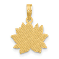 14KY Polished Flower Pendant-D5604