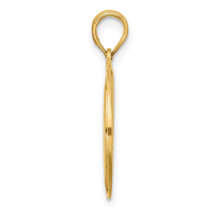 14K Polished Moon and Stars Charm-D5605