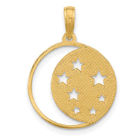 14K Polished Moon and Stars Charm-D5605