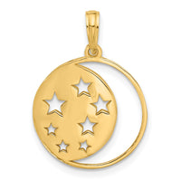 14K Polished Moon and Stars Charm-D5605
