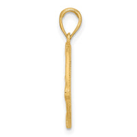 14K Polished Round Compass Charm-D5610