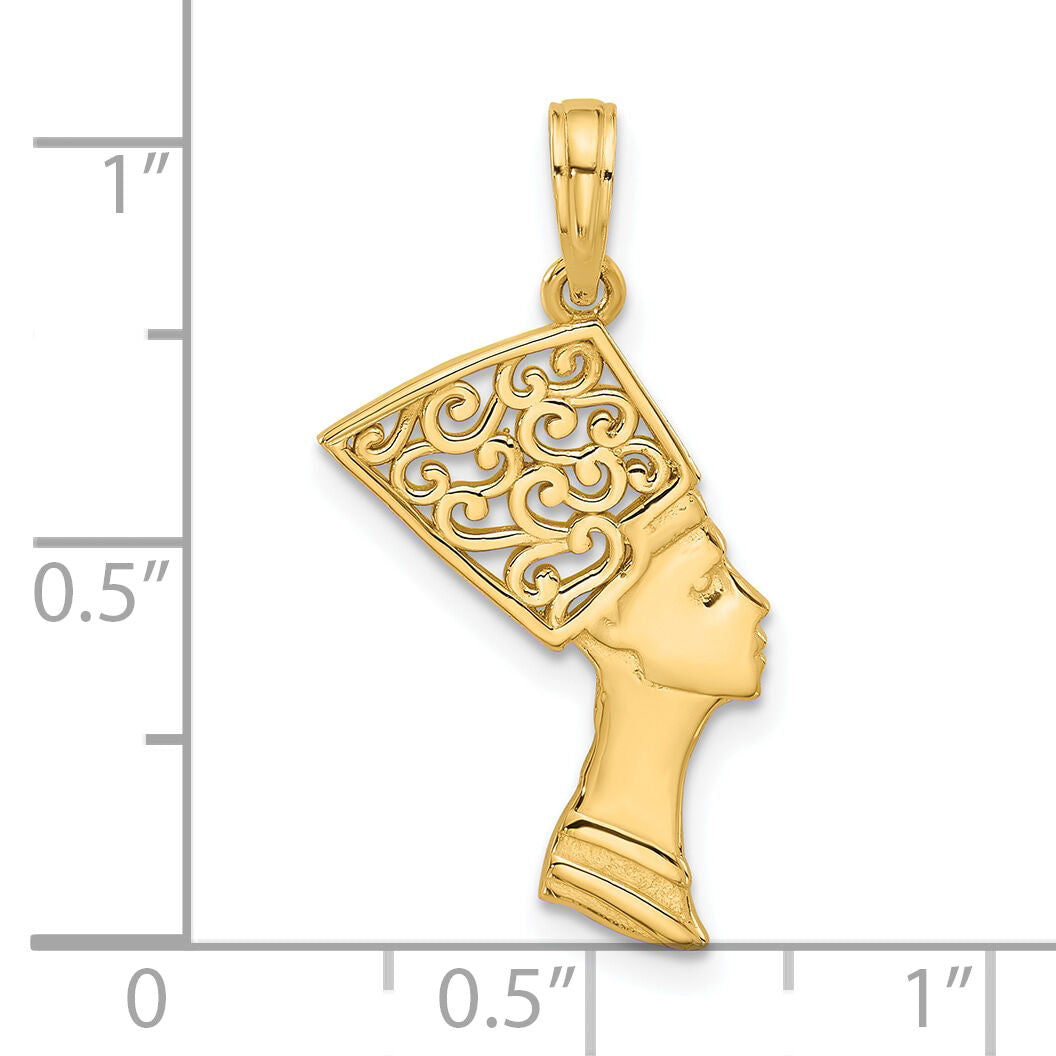 14K Fancy Nefertiti Profile Charm-D5611
