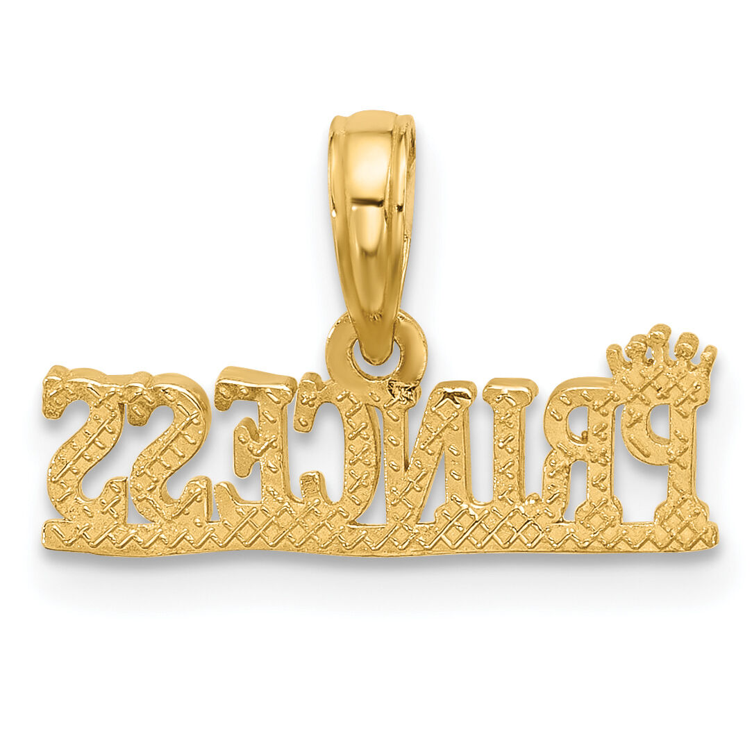 14K Polished PRINCESS Charm-D5613