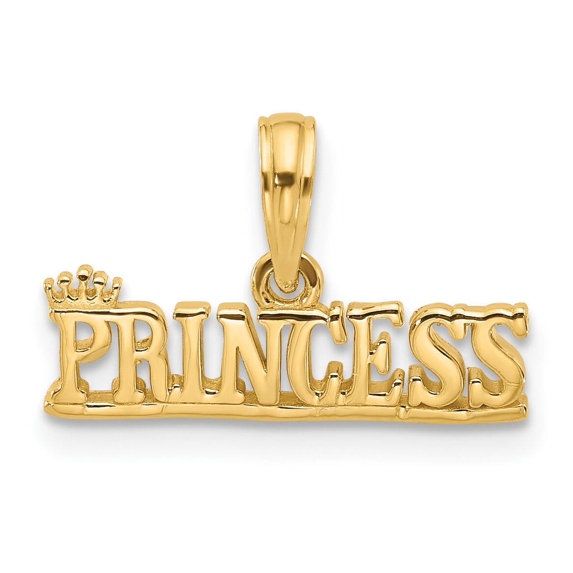 14K Polished PRINCESS Charm-D5613