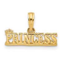 14K Polished PRINCESS Charm-D5613