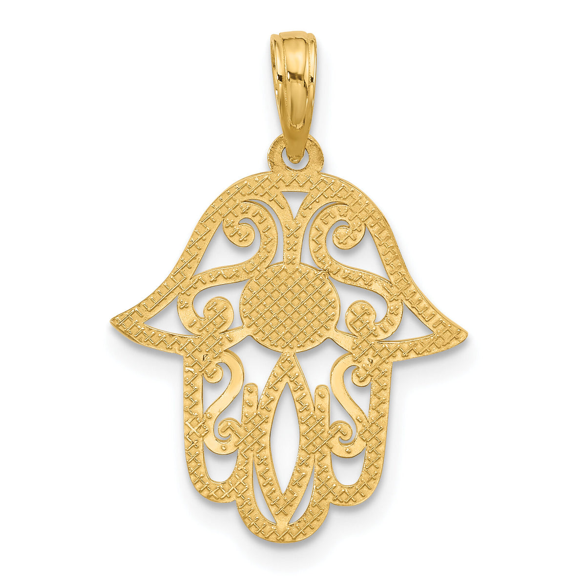 14KY Fancy Hamsa Charm-D5622