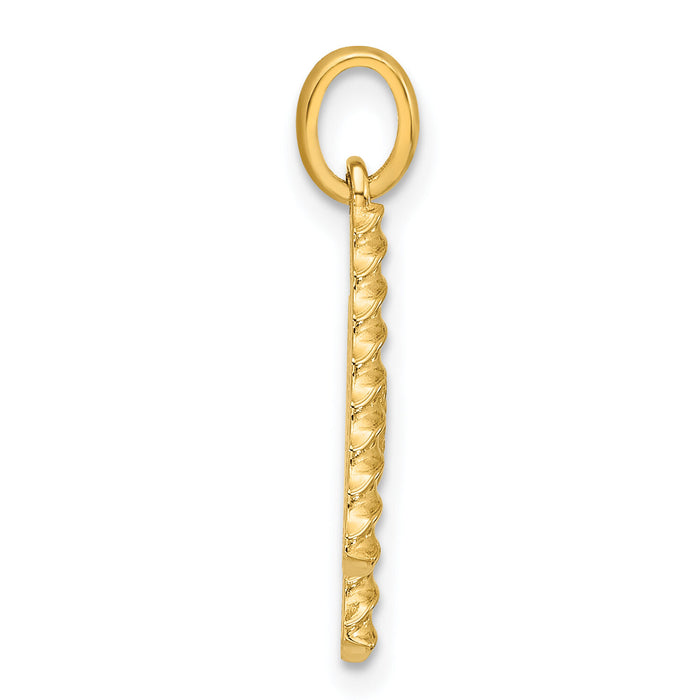 14ky Fancy Twist Letter H-D5677H