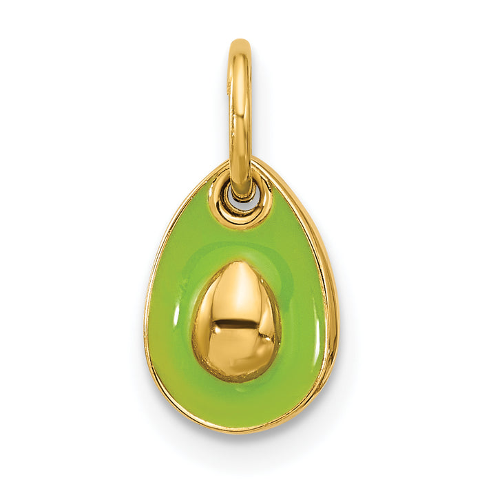 14ky Fancy Avocado With Green Epoxy-D5686