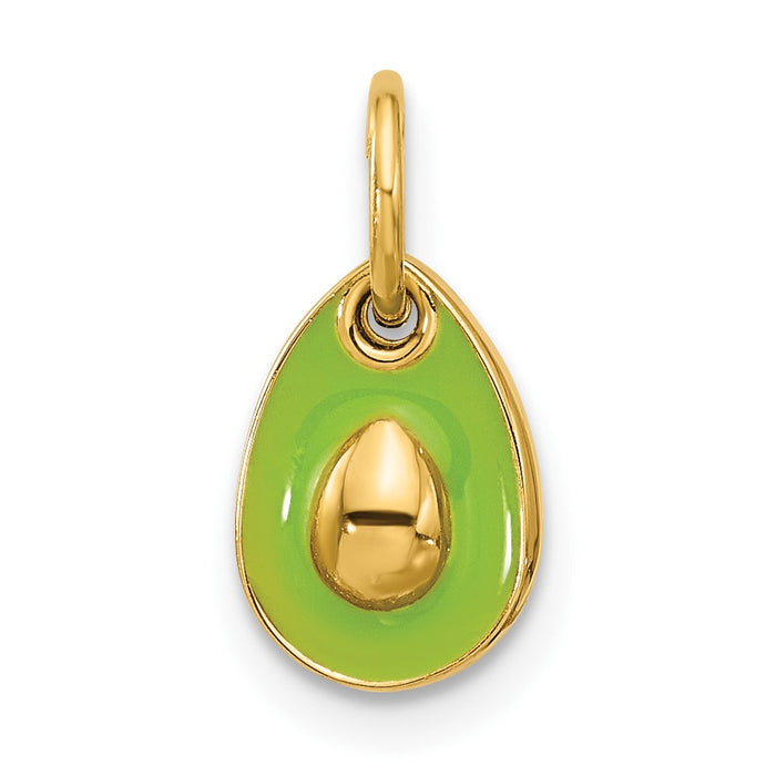 14ky Fancy Avocado With Green Epoxy-D5686