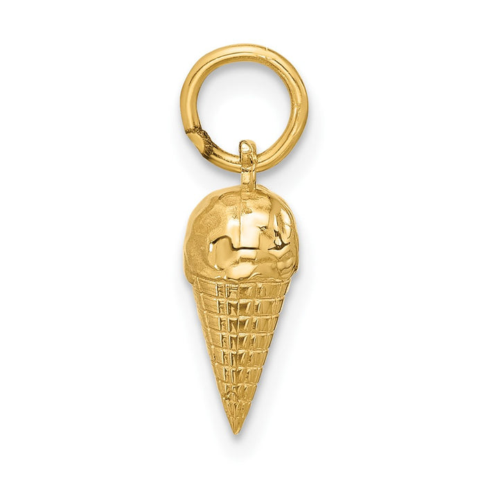 14k Fancy Ice Cream Cone-D5698