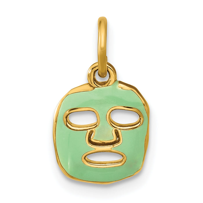 14ky Fancy Face Mask Charm-D5706