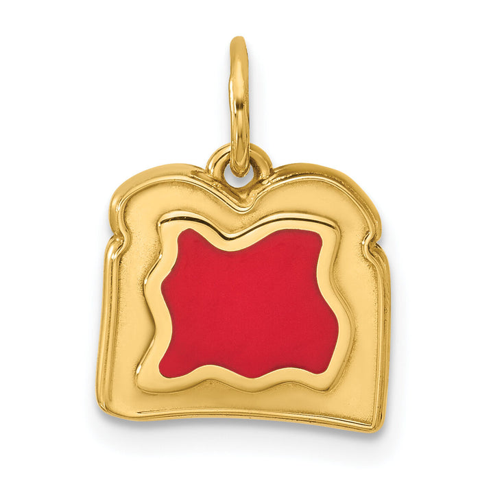 14ky Fancy Toast and Jam Charm-D5711