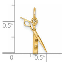 14ky Fancy Comb and Scissors Pendant-D5712