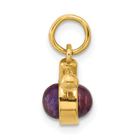 14ky Fancy Amethyst Cabochon Perfume Charm-D5713