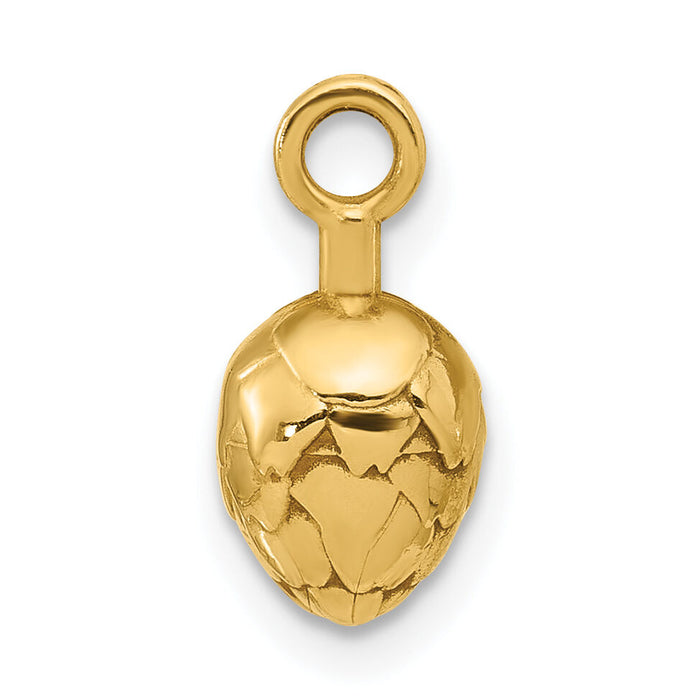 14ky Fancy Artichoke Charm-D5715