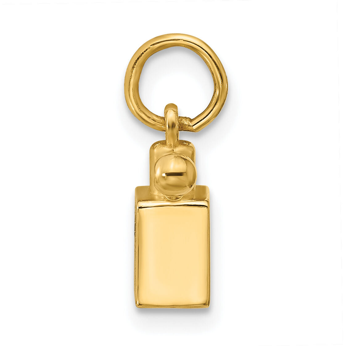 14ky Square Perfume Bottle Charm-D5722