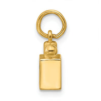 14ky Square Perfume Bottle Charm-D5722