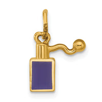 14ky Square Perfume Bottle Charm-D5722