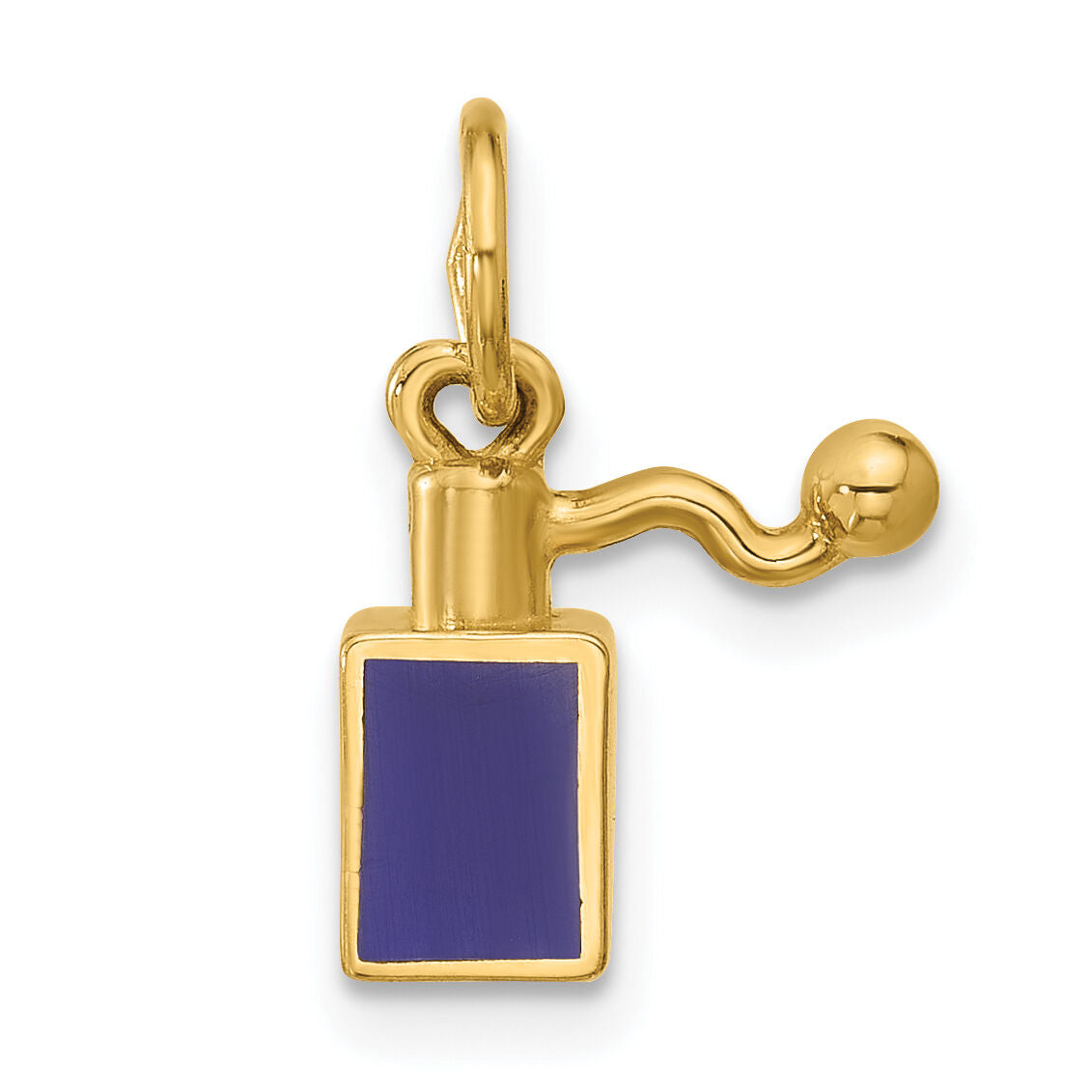 14ky Square Perfume Bottle Charm-D5722