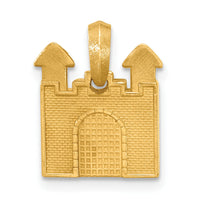 14ky 2D Castle Pendant-D5725