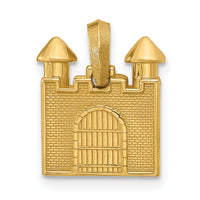 14ky 2D Castle Pendant-D5725